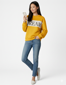 Sweat-shirt décontracté pour femme à manches longues et col montant en polaire écologique, coupe décontractée, avec logo personnalisé sur le devant, pour l'hiver et l'automne - Product Image 6
