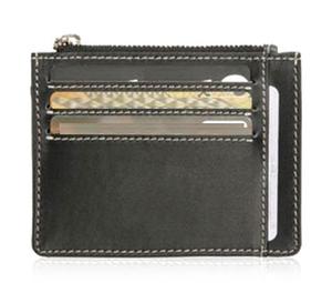 Nouveau porte-cartes en cuir véritable de couleur noire porte-cartes de visite porte-cartes d'identité - Product Image 3