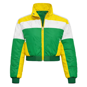 High Quality Women’s Embroidered Crop <b>Racing</b> <b>Jacket</b> Custom Greek Letter Varsity Bomber <b>Jacket</b> Sorority Streetwear School Gear - Product Image 1