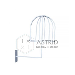 Acier moderne noir pour porte-chapeau mural portable avec support d'étagère détachable pour magasin de vêtements magasin de détail - Product Image 6