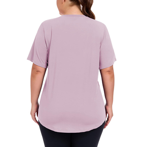 Camiseta Deportiva de Manga Corta para Mujer, Talla Grande, Corte Holgado, Fácil de Estirar, Ropa Deportiva para Gimnasio, Entrenamiento y Actividades - Product Image 2