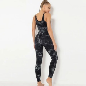 Ensemble de yoga 2 pièces pour femme avec logo personnalisé OEM, soutien-gorge de sport et legging, haute qualité, antibactérien, respirant - Product Image 3