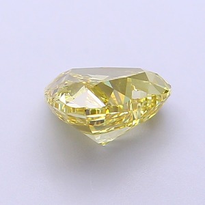 Diamant de laboratoire cultivé en laboratoire, 2,01 carats, jaune intense fantaisie, clarté VS1, taille brillant modifiée, finition EX, diamant jaune CVD synthétique - Product Image 2