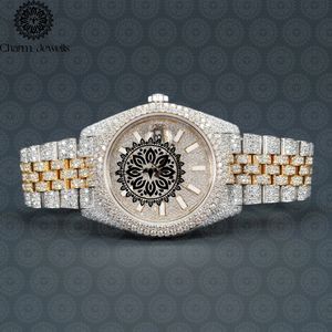 Montre de Luxe Charme pour Homme en Acier Inoxydable, Boîtier 40mm, Mouvement Mécanique, Date Automatique, Accents Diamantés, Bracelet en Acier Inoxydable, Poussoir - Product Image 1