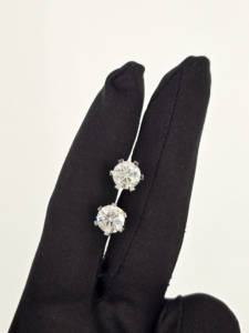 Pendientes de Diamantes de Oro Amarillo de 14K y 18K, Diamantes Cultivados en Laboratorio, Corte Redondo, para Mujer, Elegantes, para Uso Diario, Regalo de Boda, Joyería - Product Image 4
