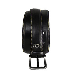 Cinturón de Cuero Negro Aero Feather Edge para Hombre, Hecho a Mano, de Cuero Genuino de Grano Completo, Duradero, Elegante, Accesorio Masculino de Alta Calidad - Product Image 4