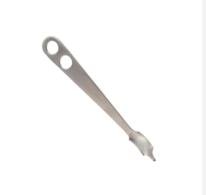Retractor óseo de cadera tipo palanca curvo de 300 mm (11.34 pulgadas) con punta roma, ancho de mandíbula de 6.2 mm y ancho de mandíbula interna de 28 mm, tipo Hohmann, en venta - Product Image 5