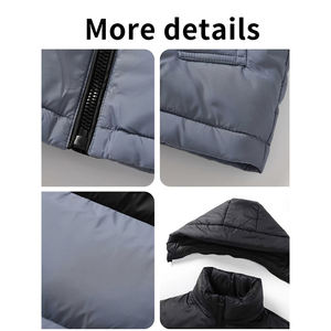 Abrigo con Capucha para Hombre, Invierno 2026, Impermeable, con Cierre, Chaqueta Acolchada, Talla Grande, Ecológica, de Manga Larga, Aislante - Product Image 5