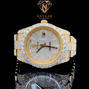 Montre de luxe Hip Hop à mouvement quartz, style automatique, avec diamants, pour le bureau et le quotidien, montre-bijou d'exportation - Product Image 1