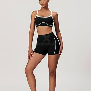 Shorts de Yoga para Mujer al por Mayor, de Alta Calidad, Antibacterianos, de Secado Rápido, Transpirables, Material Suave, Elástico, 2 Piezas - Product Image 4