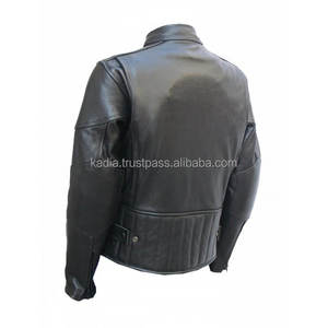 2025 nuevo abrigo de cuero Vintage informal para motocicleta, traje de otoño para hombre, chaqueta de cuero de vaca de capa superior con diseño de bolsillo para motorista a la moda - Product Image 5