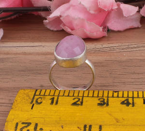 Bague en argent sterling 925 avec saphir rose naturel serti en bélière, pierre précieuse pour femme, plaqué or rose 18 carats, sans ternissement, pour les fêtes - Product Image 5