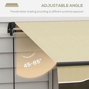 Toldo Retráctil Beige de 16 Pies x 10 Pies, 280 g/m², Resistente a los Rayos UV, para Terraza, Balcón, Patio, Plegable, 5 m, 3 m, 6 m - Product Image 5
