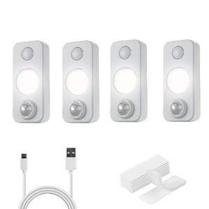 4 Lámparas de Pared con Sensor de Movimiento de Alta Calidad con Cables de Carga USB para Uso en Cabañas - Product Image 1