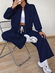 Ensemble deux pièces en velours pour femmes grandes tailles, mode automne-hiver, style simple, Bangladesh - Product Image 6