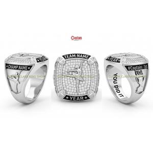 Vente directe usine – Bague de championnat personnalisée pour équipe de danse hip-hop, en argent sterling 925, OEM ODM, fabricant grossiste - Product Image 5