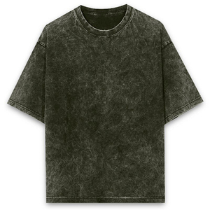Camiseta Unisex de Manga Corta con Lavado Ácido, 100% Algodón Tejido, Oversize, Estampado Ecológico - Product Image 5