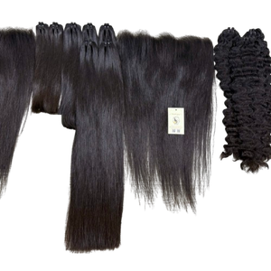 Extensiones de cabello humano virgen vietnamita de alta calidad, con trama ondulada, cierre HD con nudos pequeños, doble trama cosida a máquina, venta al por mayor. - Product Image 1