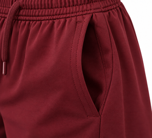 Men's Solid <b>Burgundy</b> Drawstring <b>Shorts</b> Mid Waist Knitted Casual Sport Wear Breathable <b>Short</b> <b>Shorts</b> - Product Image 4