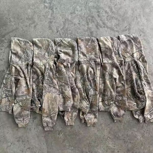 Sweat à capuche unisexe 100% coton personnalisé camouflage surdimensionné (450-500 g/m²) lavage à l'acide éponge française vraie chasse aux arbres sweat à capuche pour homme - Product Image 5