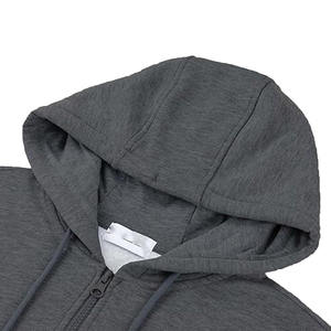 2026 High Quality Knitted Cotton Unisex Hooded Zip-up Fleece Eco-Friendly Hoodie Custom Logo Brand Breathable Plus Size Print - Product Image 3