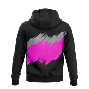 Sudadera con Capucha para Hombre, Transpirable, de Poliéster/Algodón, Negra y Rosa, con Estampado por Sublimación, Estilo Urbano, con Número de Jugador, para Gimnasio - Product Image 2