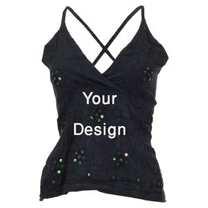 เสื้อกล้ามคอวีลูกไม้แฟชั่นใหม่สำหรับผู้หญิง ผ้าฝ้ายแท้ 100% สีพื้น สวมใส่สบาย ราคาขายส่งจากบังกลาเทศ - Product Image 6