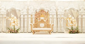 Elegant Modern <b>Wedding</b> Open Mandap White 3D Fiber <b>Frames</b> Lightweight Detachable <b>Wedding</b> Ceremony Decoration Manufacturer - Product Image 4
