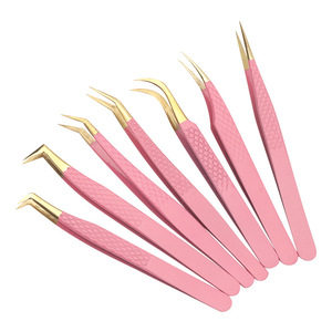 แหนบต่อขนตา SHEARS BEAUTY ระดับมืออาชีพ ทำจากสแตนเลสสตีล ปลายไฟเบอร์แม่นยำ ลายหัวใจ สีสันสดใส บริการสั่งทำพิเศษ - Product Image 1