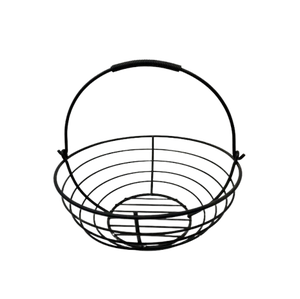 Circle Shape <b>Basket</b> Customized Designed Metal <b>Basket</b> With Handle Multi Purpose Neatening Organizer Fruit <b>Basket</b> - Product Image 1