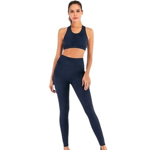 Leggings de yoga fitness taille haute pour femmes vêtements de sport sans couture avec soutien-gorge réversible vêtements de fitness grande taille - Product Image 1