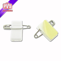 Clip de badge d'identification en plastique adhésif avec épingle de sûreté