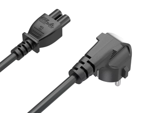 Câble d'alimentation SYONG durable 1,5 m EU 2 broches vers IEC 60320 C5, cordon d'alimentation en cuivre nu 0,5 mm pour ordinateurs portables, projecteurs, moniteurs, imprimantes, noir - Product Image 2