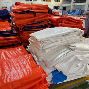 Heavy Duty PE Tarpaulin <b>Sheets</b> Blue/Orange Colors High Durability Large Capacity Custom Size and Color Options - Product Image 5