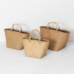 Sac de courses réutilisable en jonc de mer, prix compétitif, sacs luxueux faits à la main, livraison mondiale - Product Image 3