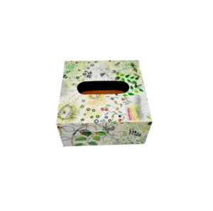 Caja de pañuelos de madera con diseño de esmalte impreso artesanal, la mejor calidad, para cafeterías y comedores, vajilla decorativa. - Product Image 2