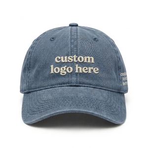 Custom Vintage Washed Cotton Casual Outdoor Travel Embroidered Baseball Dad <b>Hat</b> Adjustable Strapback Unstructured Unisex OEM ODM - Product Image 1
