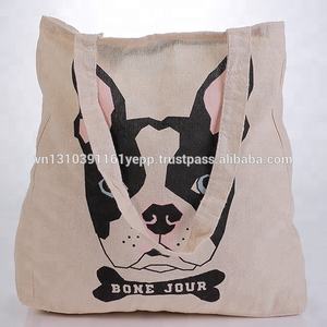 กระเป๋าผ้าแคนวาสทำจากผ้าฝ้ายลายตัวหนังสือออกแบบโลโก้ได้ตามต้องการเป็นมิตรกับสิ่งแวดล้อม - Product Image 4