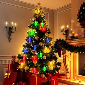 ไฟประดับฮาโลวีน 3 ชิ้น ยาว 24 ฟุต 50 หลอด LED สีสันสดใส รูปโครงกระดูกผี 3 มิติ ตกแต่งด้วยผ้าโปร่ง - Product Image 1