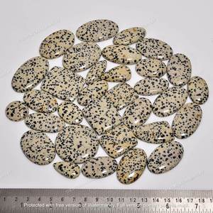 Vente en gros de cabochons en jaspe dalmatien naturel, pierres précieuses en gros, lot de dalmatiens de différentes formes et tailles, utilisés pour la fabrication de bijoux - Product Image 4