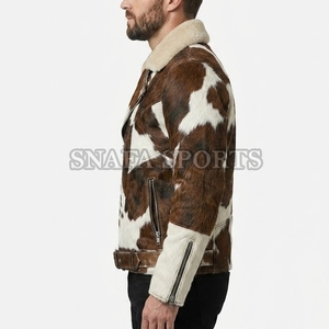 Light Weight Stylish Breathable Cowhide <b>Leather</b> <b>Jacket</b> Premium Quality Top Selling Hair on <b>Leather</b> <b>Jackets</b> - Product Image 5