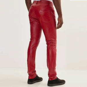 Pantalones de Cuero para Hombre de Diseño Profesional, Impermeables y de Alta Calidad, Nuevo Estilo, Color Liso - Product Image 4