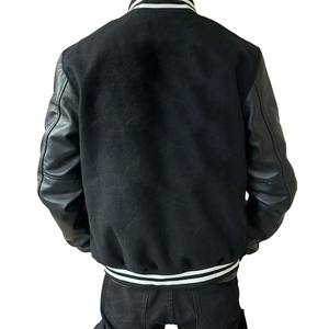 New Plus Size <b>Men</b> Versity College <b>Jackets</b> Wholesale Blank Versity <b>Jackets</b> Letterman Satin Versity <b>Jacket</b> Custom Logo Plain - Product Image 3