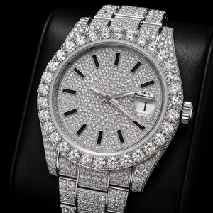 Reloj de Lujo para Hombre, Estilo Hip Hop, con Incrustaciones Completas de Diamantes Grandes de Moissanita VVS, Indicador de Fecha Analógico, Movimiento Citizen, Diseño Clásico y Elegante - Product Image 6