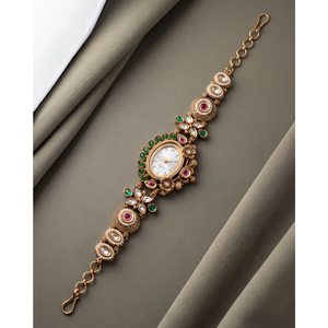 Indian Ethnic Artificial Jewellery Komal Heritage Watch Adjustable Brass - Product Image 1