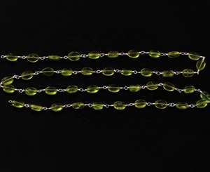 สร้อยลูกปัดเพอริดอทดีไซน์เรียบหรูทรงรี พร้อมเคลือบเงิน สำหรับทำเครื่องประดับเพอริดอต ขายส่งจำนวนมาก - Product Image 6