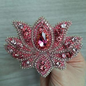 Children's Decorative Embroidery Beaded Brooch Premium Handmade Craftsmanship Elegant Floral Design for Anniversary Occasions - Product Image 4
