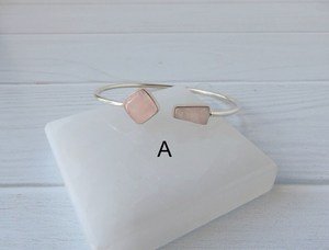Rose Quartz <b>Bracelet</b> Sterling Silver Gemstone Bangle Elegant Healing <b>Crystal</b> Jewelry Adjustable <b>Bracelet</b> Gift For Her - Product Image 4