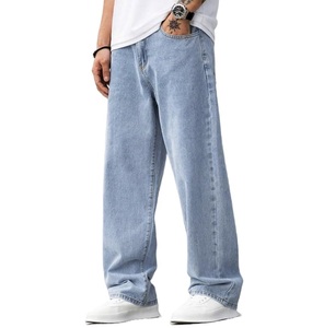 Pantalon Jean Baggy Homme Tendance Streetwear Délavé à l'Acide avec Logo Personnalisé – Vente en Gros - Product Image 1