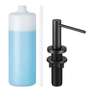 Dispensador de Jabón para Fregadero Empotrado de Acero Inoxidable, Botella Recargable de 17 oz, Jabón para Platos, Apto para Lavavajillas - Product Image 1